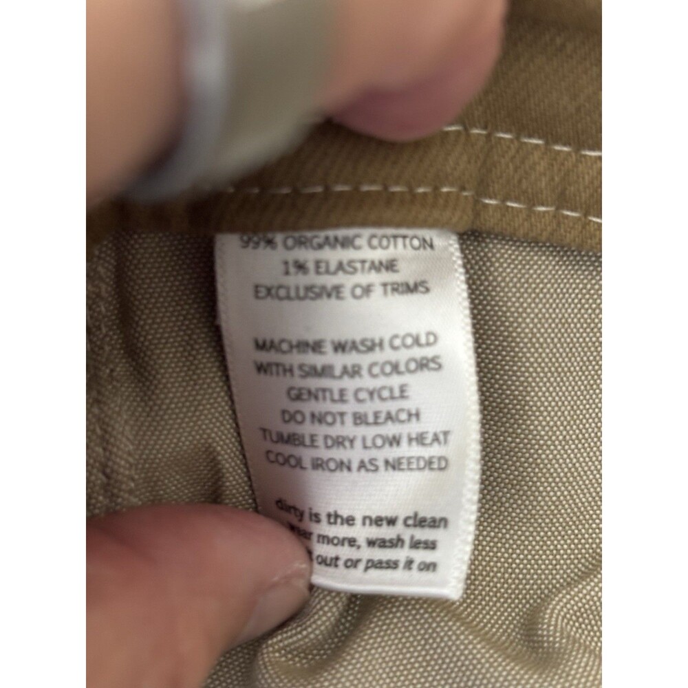 TOAD&CO Women’s 8 Brown Organic Cotton Elastane Flat Front Pants w/Pockets - Picture 10 of 12